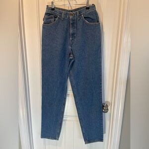 Vintage Chic by His‎ High Waisted Mom Jeans Womens Size 8 Blue Straight Leg EUC